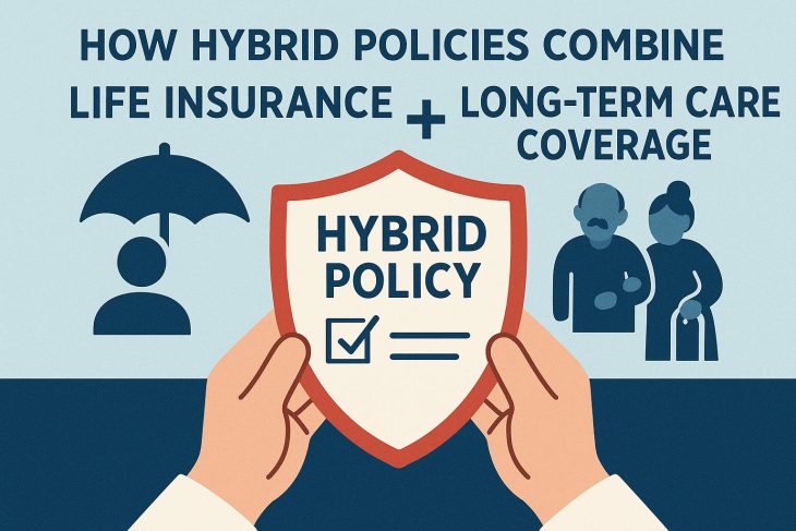 How hybrid policies combine life insurance and long-term care coverage.