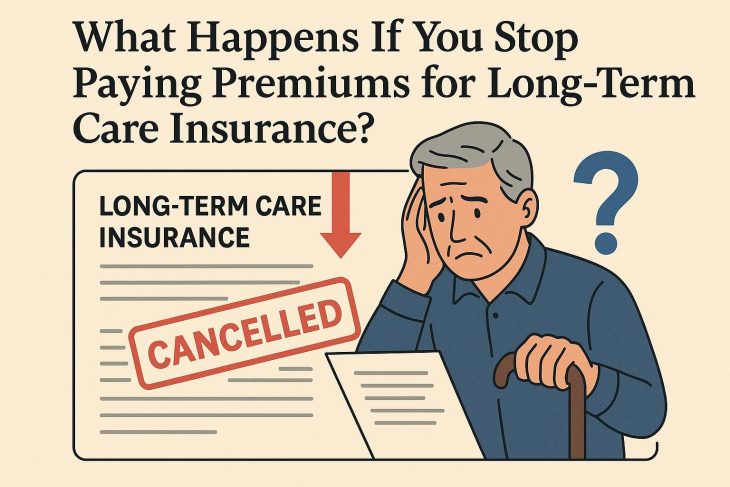 What happens if you stop paying premiums for long-term care insurance?