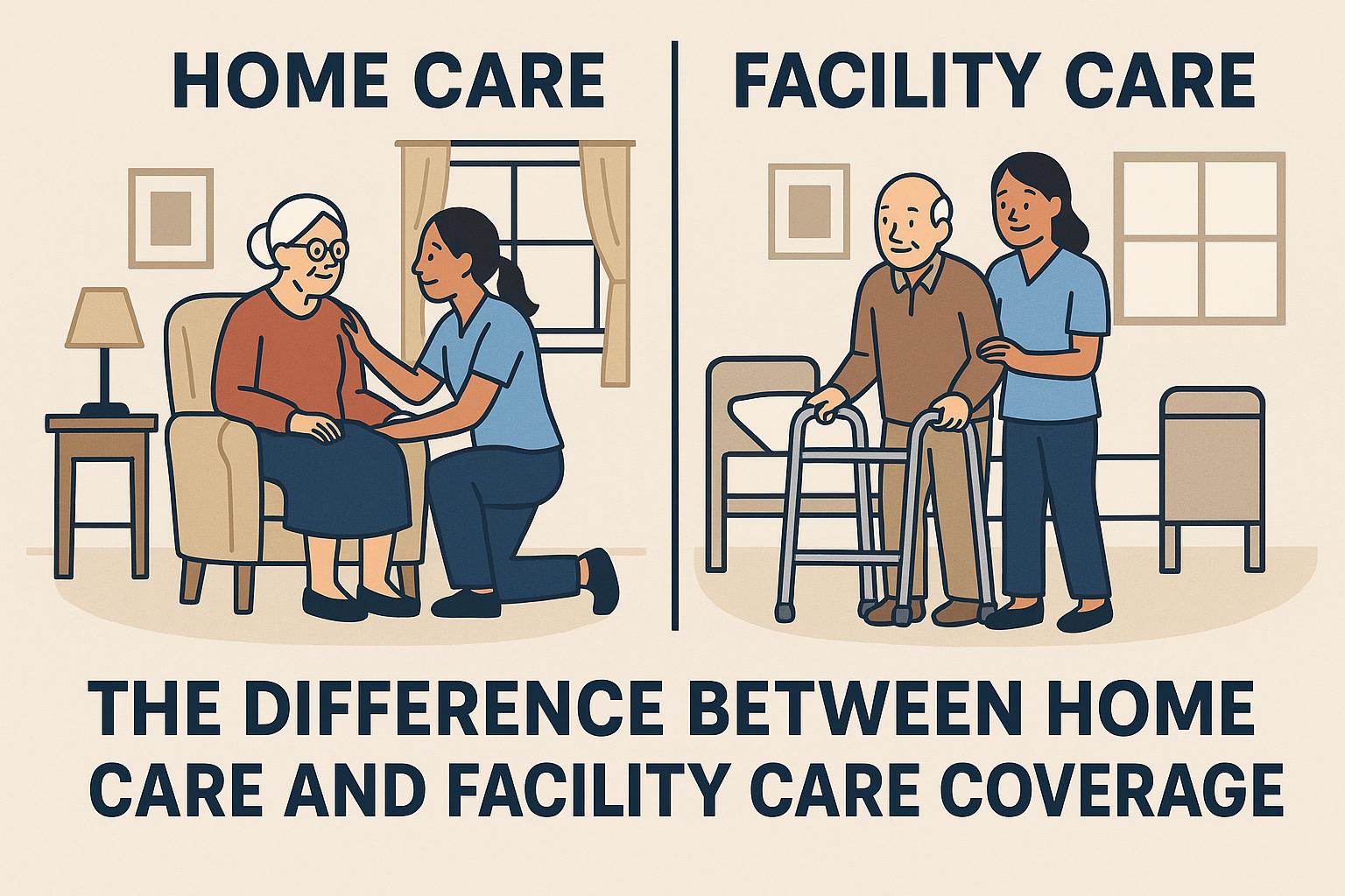 The difference between home care and facility care coverage. – Long ...