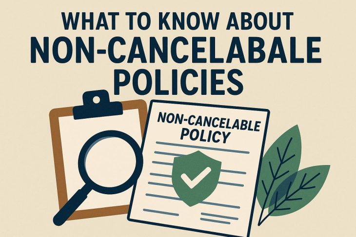 What to know about non-cancelable policies.