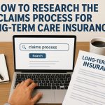 How to research the claims process for long-term care insurance.